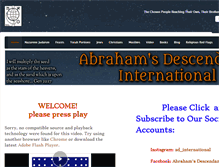Tablet Screenshot of abrahamsdescendants.com